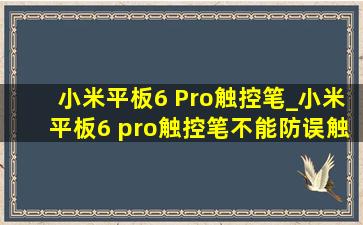 小米平板6 Pro触控笔_小米平板6 pro触控笔不能防误触